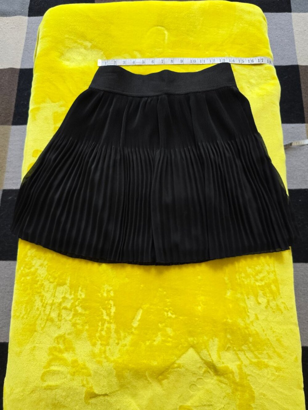 Zara black pleated mini skirt large